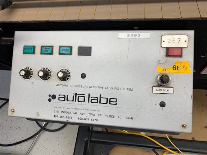 Autolabe model 825 RH Pressure Sensitive Wraparound labeler
