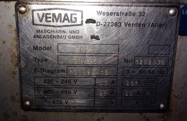     Vemag Robot 500 With PC 878 Portion Controls