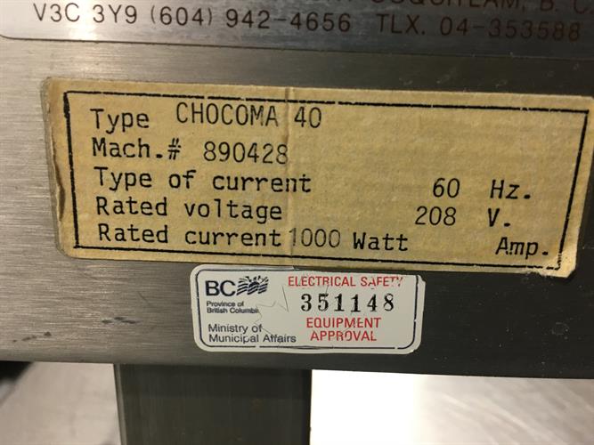 Chocoma 40-kg Tempering Melter