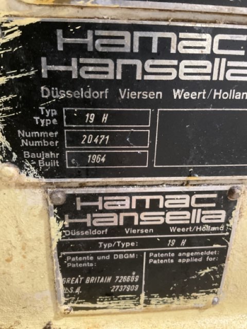Hansella Model 19H 6' Batch Roller